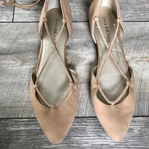 ANNE KLEIN lace up ballet flat